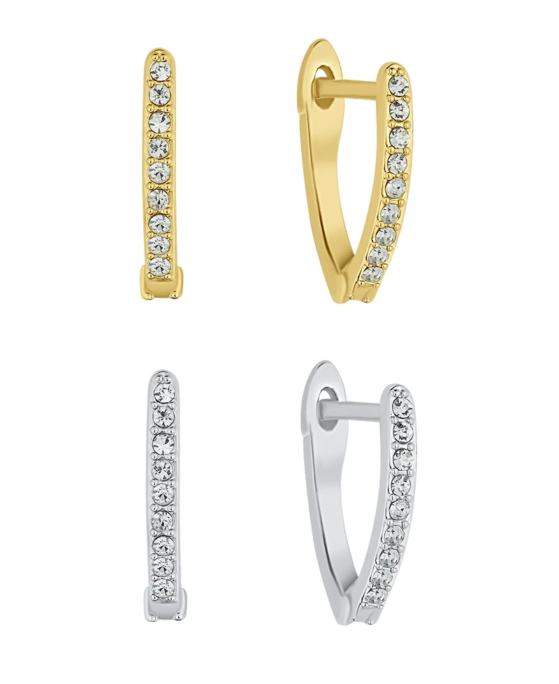 And Now This Clear Crystal Hoop Earring Set