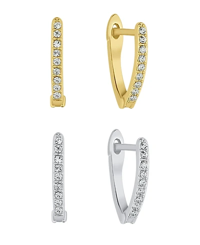 And Now This Clear Crystal Hoop Earring Set