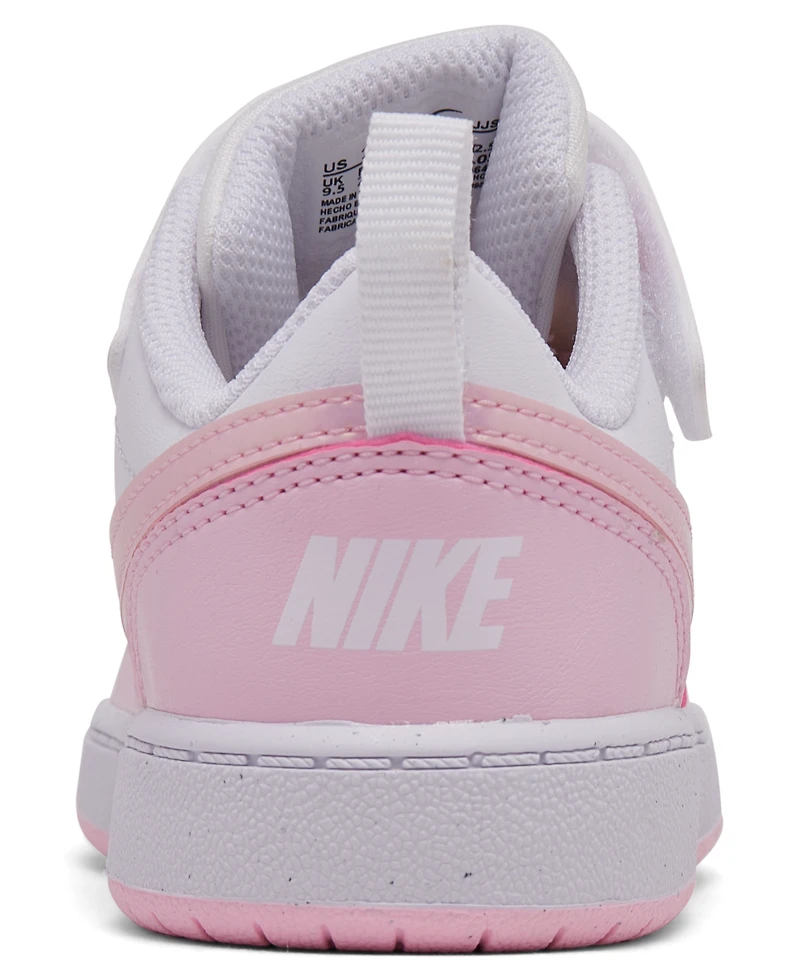 Nike Toddler Girls Court Borough Low Recraft Adjustable Strap Casual Sneakers from Finish Line