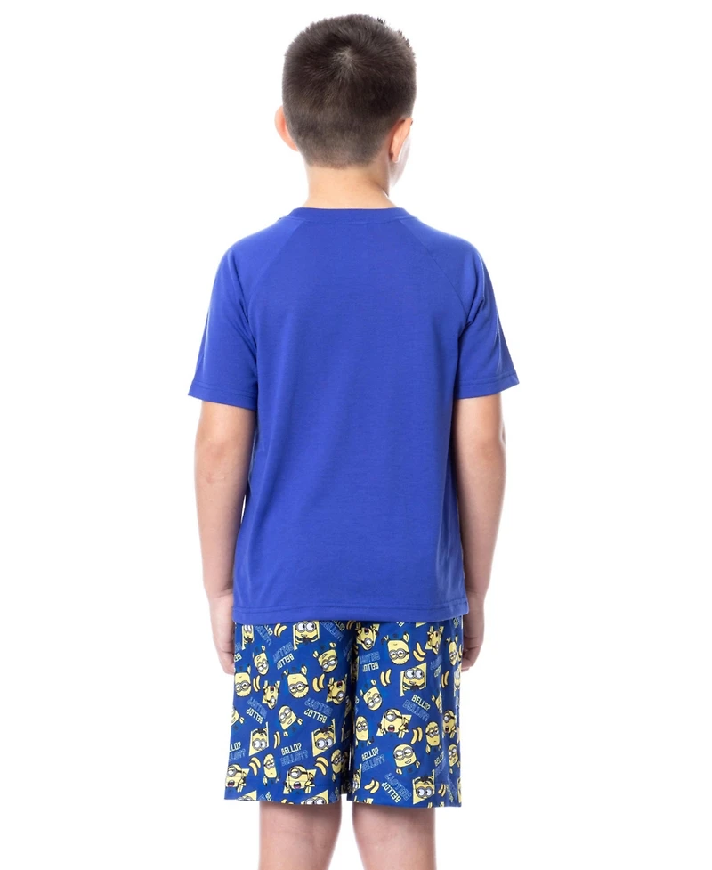 Despicable Me Big Boys Minions Bello? Raglan 2-Piece Pajama Short Set