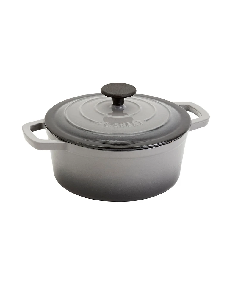 Smith and Clark Cast Iron 3 Quart Round Enamel Dutch Oven
