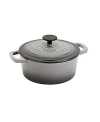 Smith and Clark Cast Iron 3 Quart Round Enamel Dutch Oven