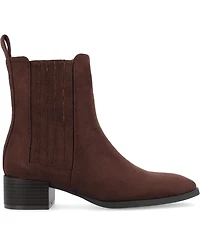 Journee Collection Women's Wrenley Block Heel Chelsea Booties
