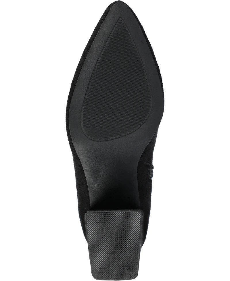 Journee Collection Women's Sorren Pointed Toe Block Heel Dress Booties