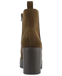 Journee Collection Women's Cassidy Platform Block Heel Lug Sole Booties