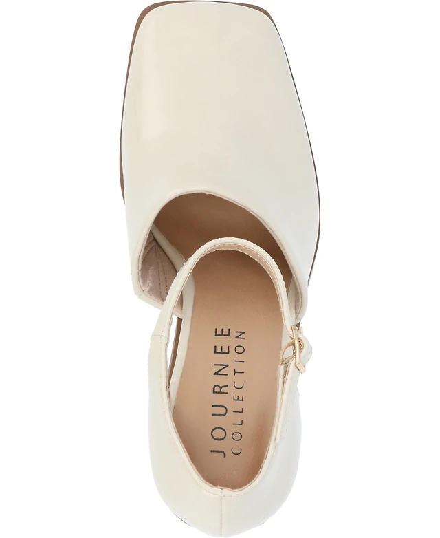 Journee Collection Women's Bobby Block Heel Square Toe Pumps