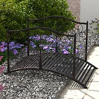 Outsunny 4 Arched Outdoor Metal Decorative Fish Pond Garden Backyard Bridge