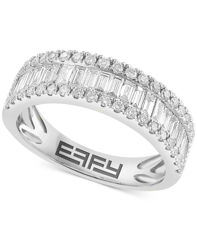 Effy Diamond Baguette & Round Band (7/8 ct. t.w.) 14k White Gold (Also available Gold)