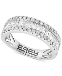 Effy Diamond Baguette & Round Band (7/8 ct. t.w.) 14k White Gold (Also available Gold)
