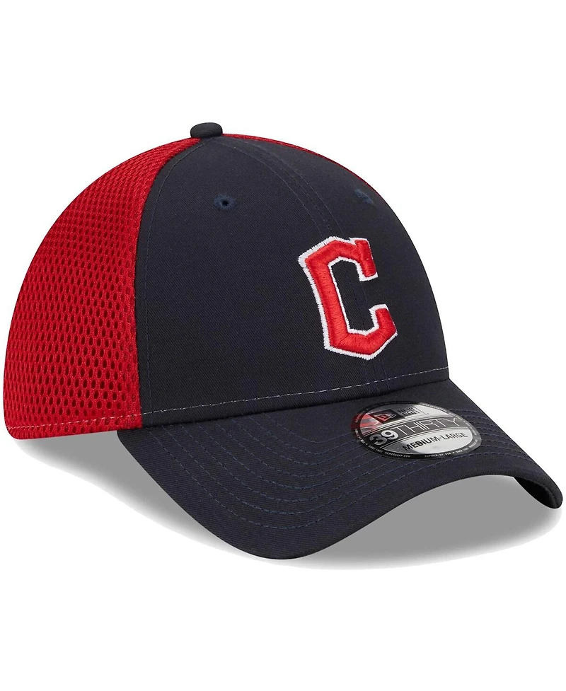 Men's New Era Navy Cleveland Guardians Team Neo 39THIRTY Flex Hat