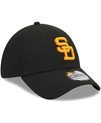 Men's New Era Black San Diego Padres Logo 39THIRTY Flex Hat