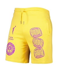 Men's Playa Society Gold Los Angeles Sparks Legacy Logo Shorts