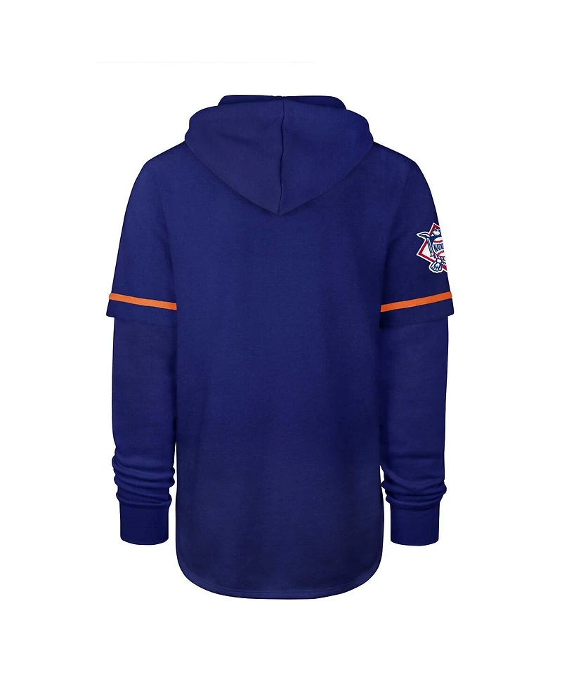 Men's '47 Brand Royal New York Mets Shortstop Pullover Hoodie