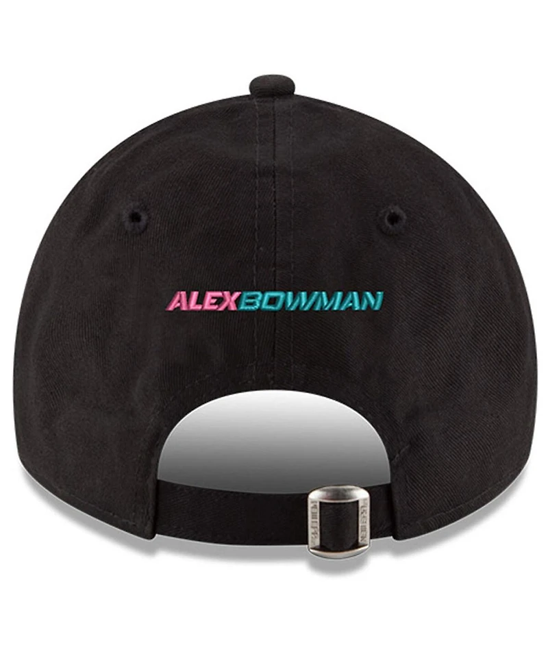Men's New Era Black Alex Bowman Enzyme Washed 9TWENTY Adjustable Hat
