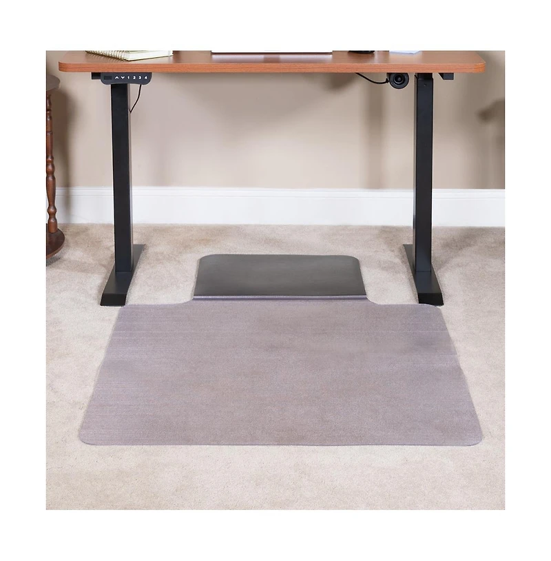 Emma+Oliver Ergonomic Sit Or Stand Chair Mat With Hinged Cushioned Mat - Anti-Fatigue Mat