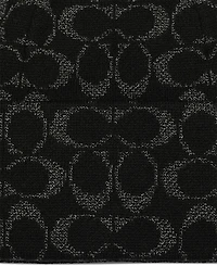 Coach Women's Cuffed Metallic Jacquard Logo Beanie