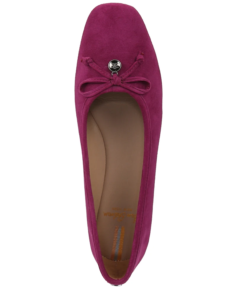 Sam Edelman Women's Meadow Square-Toe Bow Ballet Flats