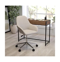 Merrick Lane Roma Home Office Bucket Style Chair With 360 Degree Rotating Swivel