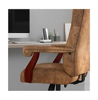 Merrick Lane Versailles High Back Tufted Home Office Chair With Height Adjustment And 360° Swivel