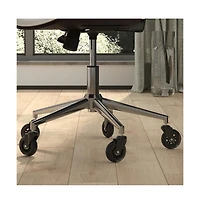 Emma+Oliver Set Of 5 Polyurethane Rollerblade Wheel Replacement Casters With Steel Frame For Home Office Chairs