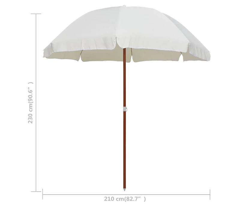 Parasol with Steel Pole 94.5" Sand