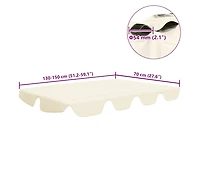 vidaXL Replacement Canopy for Garden Swing Cream 59.1"/51.2"x41.3"/27.6"