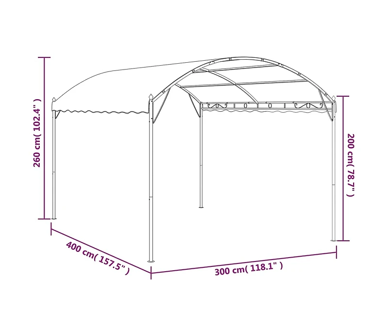 Sunshade Awning 118.1"x157.4" Anthracite