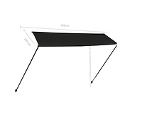 Retractable Awning with Led 137.8"x59.1" Anthracite