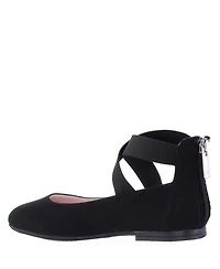 Nina Big Girls Marissa Crisscross Ankle Strap Ballet Flat