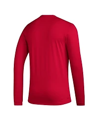 Men's adidas Red Real Salt Lake Icon Aeroready Long Sleeve T-shirt