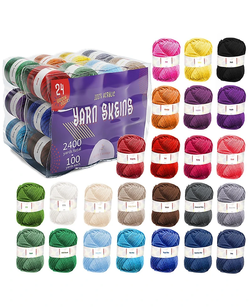 24 Pack of Crochet Yarn Skeins