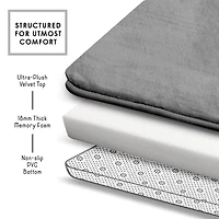 Ultra Soft Non-Slip Plush Memory Foam Bath Rug - Large 20"x32" Tiled Design