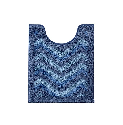 Ultra Soft Non Slip Shaggy Bath Rug - Chevron Design Counter 20"x24"
