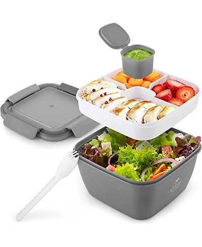 Leak Proof Salad Dressing Container To Go With Smart Lock Design