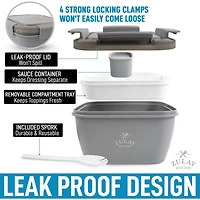 Leak Proof Salad Dressing Container To Go With Smart Lock Design