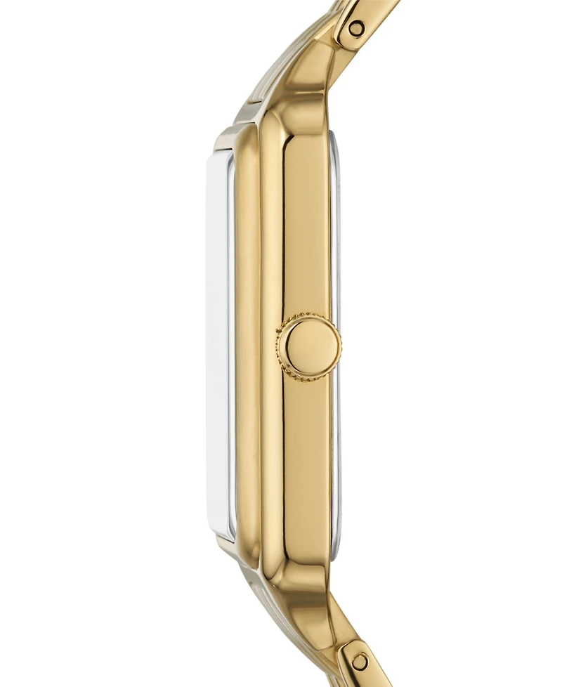 Fossil Women's Raquel Three-Hand Date Gold-Tone Stainless Steel Watch, 26mm