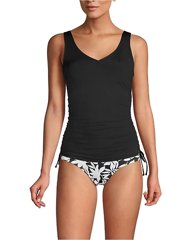 Lands' End Women's Adjustable V-neck Underwire Tankini Swimsuit Top Straps