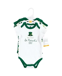 Hudson Baby Boys Cozy Lightweight Cotton Bodysuits 3-Pack