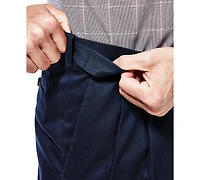 Haggar Men's Premium No Iron Khaki Classic Fit Pleat Hidden Expandable Waist Pants