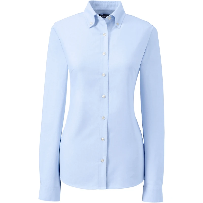 Lands' End School Uniform Women's Long Sleeve Oxford Dress Shirt