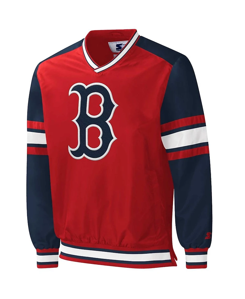 Men's Starter Red Boston Red Sox Yardline Pullover Windbreaker