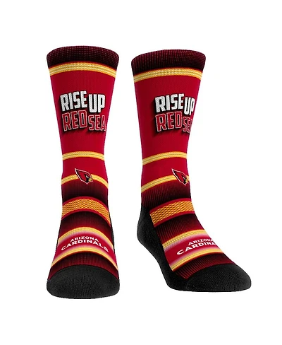 Youth Boys and Girls Rock 'Em Socks Arizona Cardinals Team Slogan Crew Socks