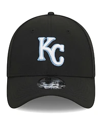 Men's New Era Black Kansas City Royals Logo 39THIRTY Flex Hat