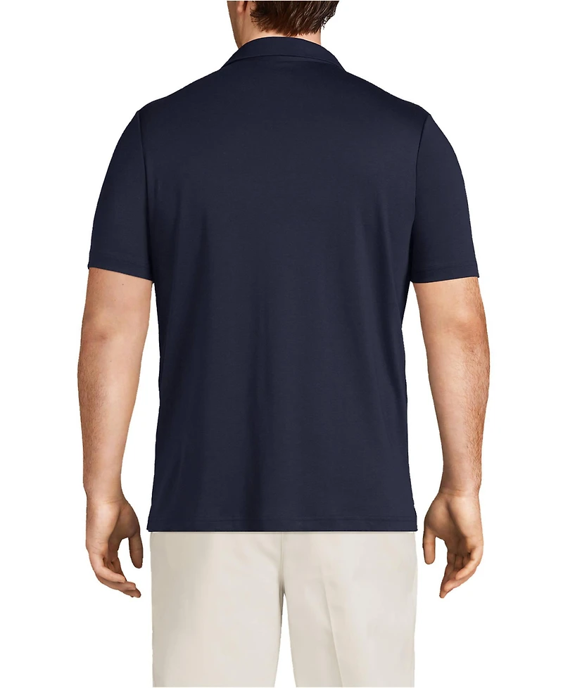 Lands' End Big & Tall Short Sleeve Cotton Supima Polo Shirt with Pocket