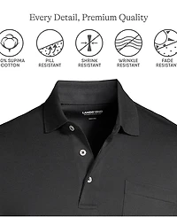 Lands' End Big & Tall Short Sleeve Cotton Supima Polo Shirt with Pocket
