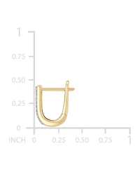 Diamond Oval Hoop Earrings (1/8 ct. t.w.) in 14k Gold-Plated Sterling Silver
