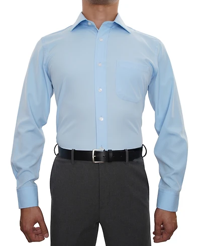 Men Classic-Fit Solid Color Dress Shirt