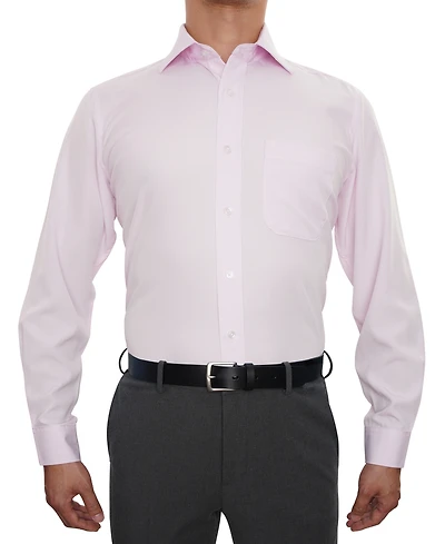 Men Classic-Fit Solid Color Dress Shirt