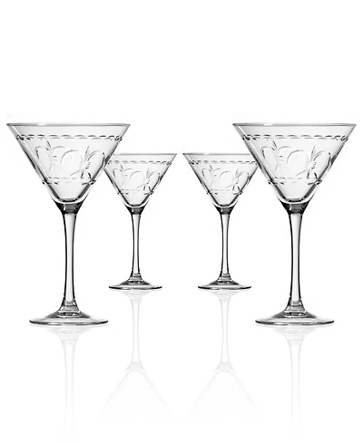 Rolf Glass Fleur De Lis Martini Glass 10oz