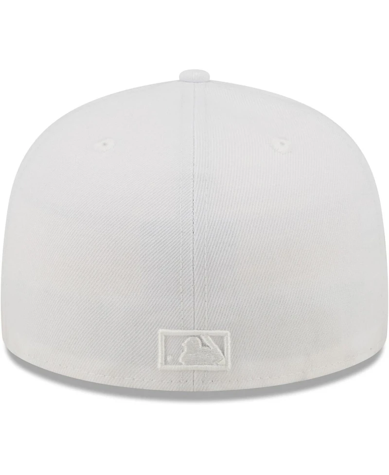 Men's New Era York Mets White on 59FIFTY Fitted Hat